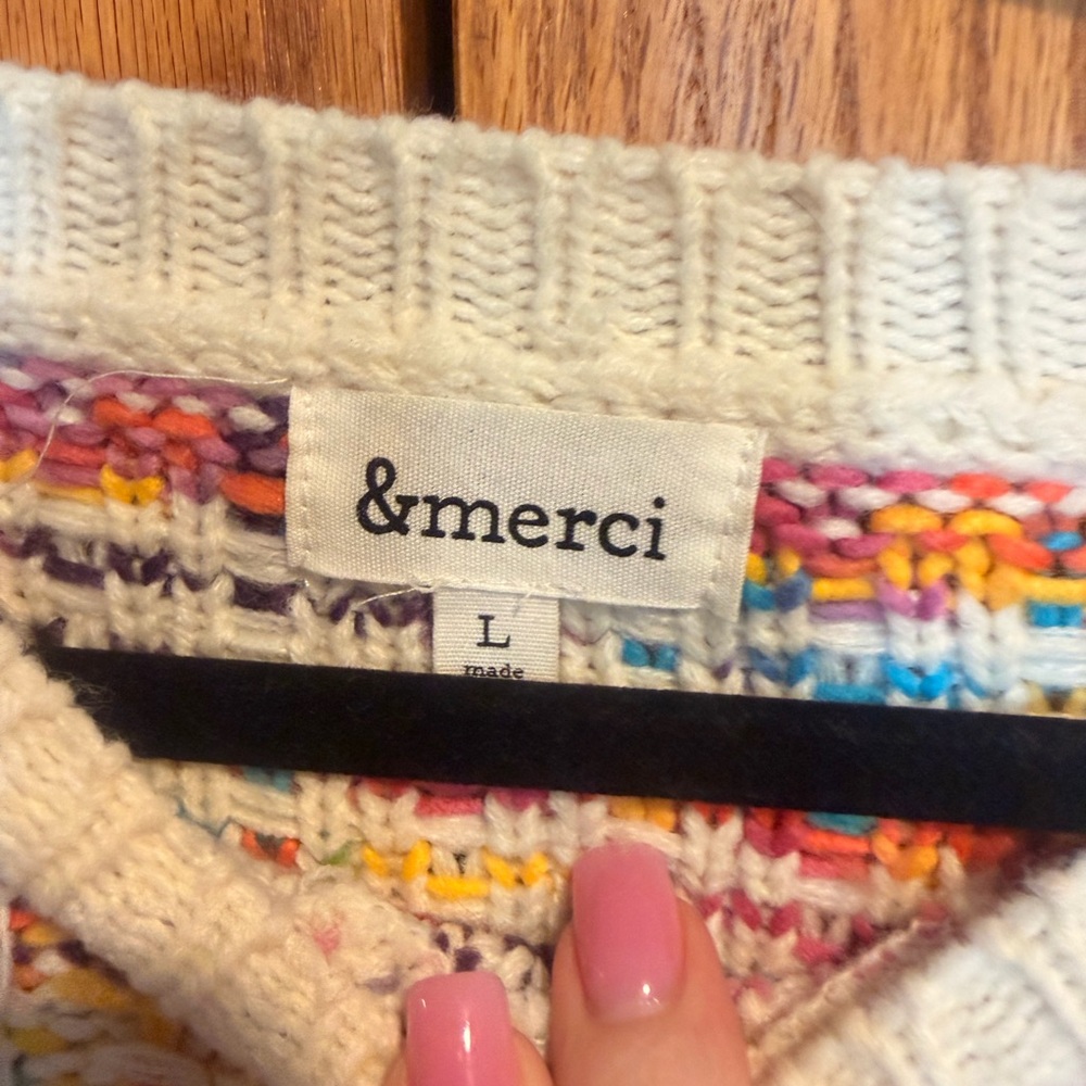 &Merci Multicolor Knit Women's Sweater - Picture 3 of 5